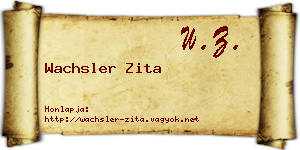 Wachsler Zita névjegykártya