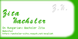 zita wachsler business card